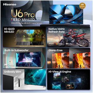 Hisense - 100" Class U6 Pro Series ULED Mini-LED 4K UHD Smart Fire TV, , hires