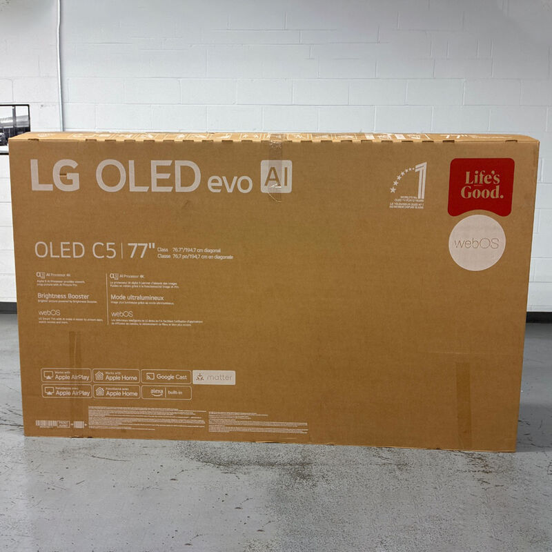 LG - 77" Class C5 Series OLED evo 4K UHD Smart webOS TV (Open Box Good Condition), , hires