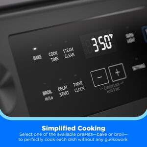 Midea 30 in. 6.3 cu. ft. Electric Range with Radiant Burners - Black, Black, hires