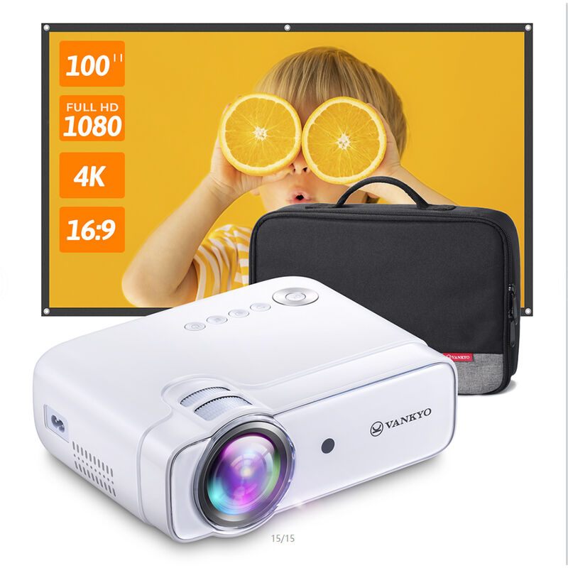 Vankyo Leisure D30T HD (720p) Projector Kit with 100 Screen Included