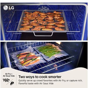 LG 30 in. 6.3 cu. ft. Smart Air Fry True European Convection Slide-In Gas Range with 5 Sealed Burners & Griddle - PrintProof Stainless Steel, , hires