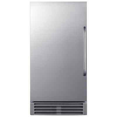 Summit 15 in. Ice Maker with 25 Lbs. Ice Storage Capacity, Clear Ice Technology & Digital Control - Stainless Steel | BIM47OS