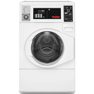 Speed Queen FV6 27 in. 3.4 cu. ft. Commercial Front Load Washer with Front Controls - White | FV6010WN
