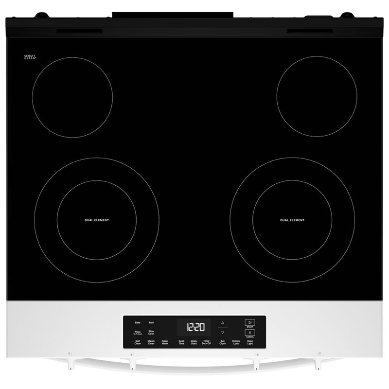 Whirlpool 30 in. 5.3 cu. ft. Smart Air-Fry Electric Range with Radiant Burners - White, , hires