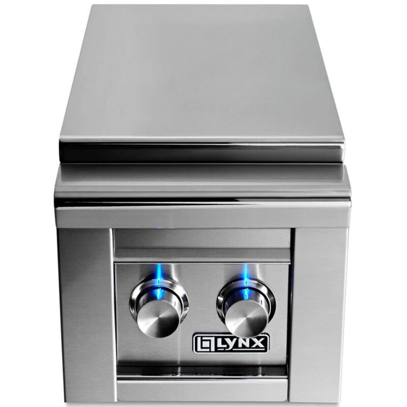 Lynx Professional Series Natural Gas Double Side Brass Burners with Blue Illuminated Control Knobs- Stainless Steel, , hires
