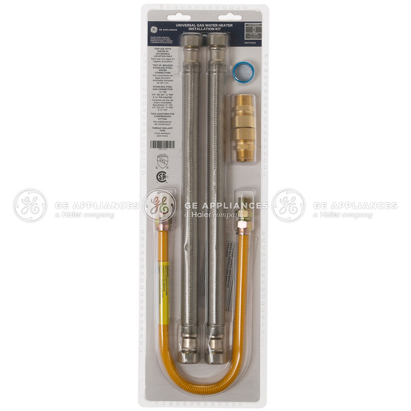 GE Gas 18 in. Braided Connect Water Heater Kit, , hires
