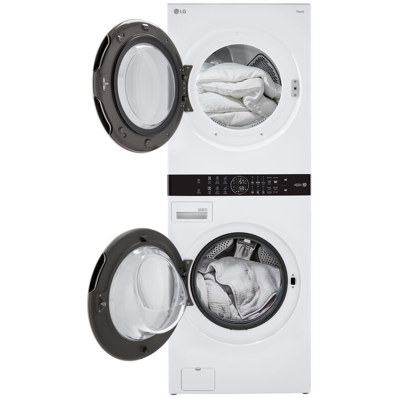 LG 27 in. WashTower with 4.5 cu. ft. Washer with 6 Wash Programs & 7.4 cu. ft. Gas Dryer with 6 Dryer Programs, Sensor Dry & Wrinkle Care - White, White, hires