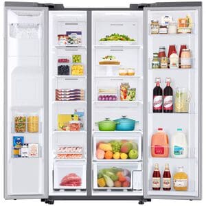 Samsung 36 in. 27.4 cu. ft. Side by Side Refrigerator with Ice & Water Dispenser - Stainless Steel, Stainless Steel, hires