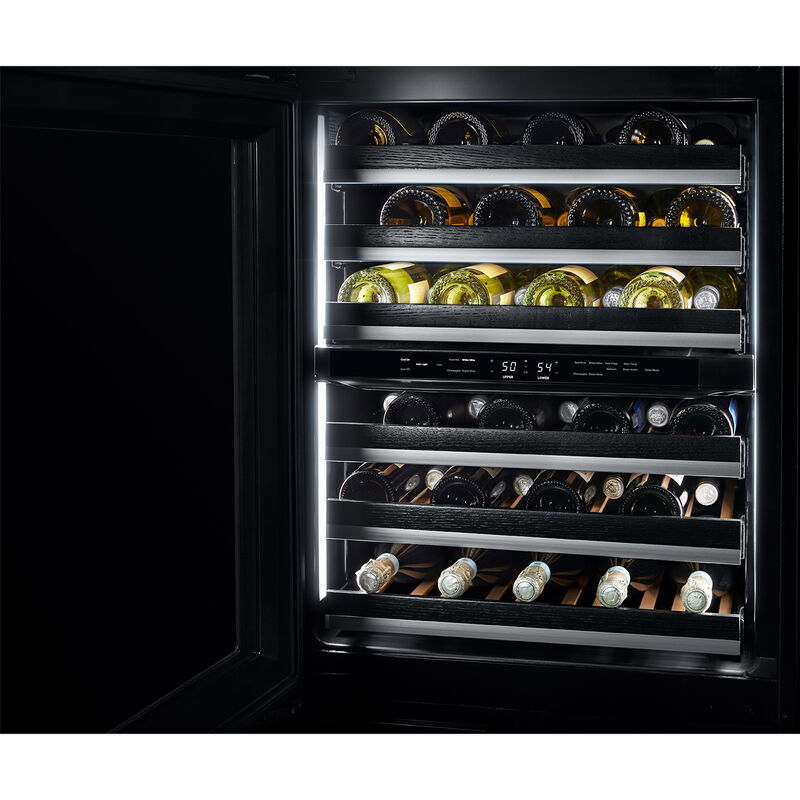 JennAir 24 in. Undercounter Wine Cooler with Wood Racks, Dual Temperature Zones & 45 Bottle Capacity - Custom Panel Ready, , hires