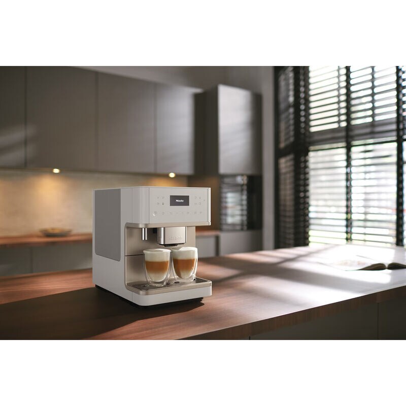 Miele CM 6360 MilkPerfection Countertop Coffee Machine - Lotus white, Lotus White, hires
