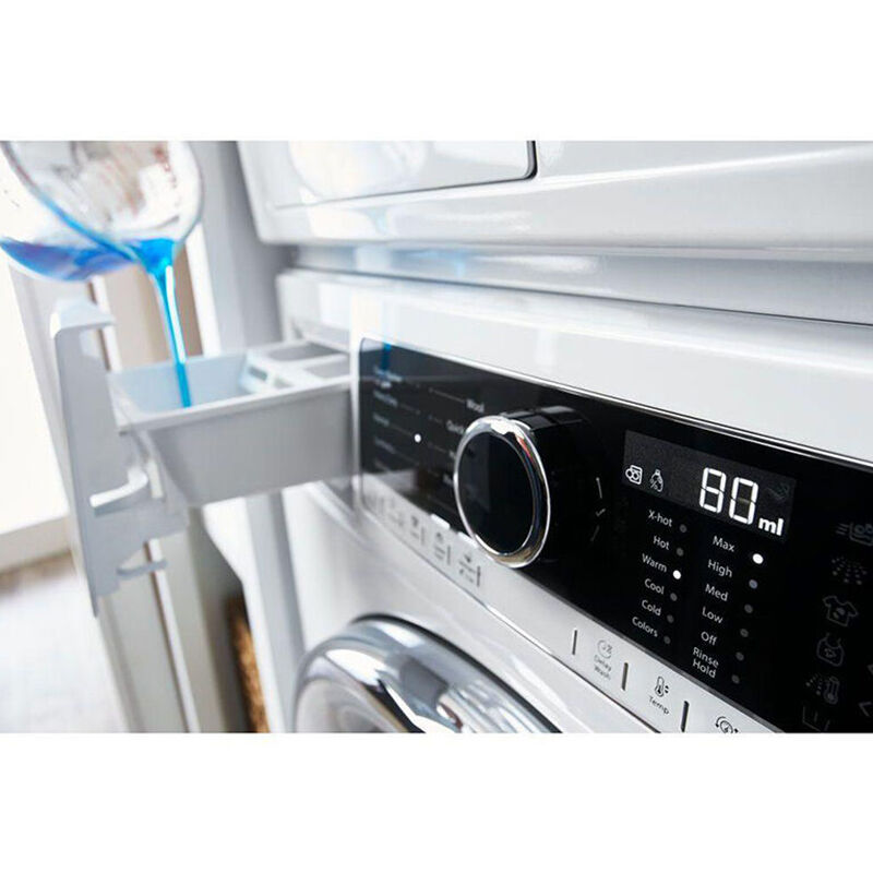 Whirlpool 24 in. 1.9 cu. ft. Stackable Front Load Washer with Detergent Dosing Aid & Sanitize Cycle - White, , hires