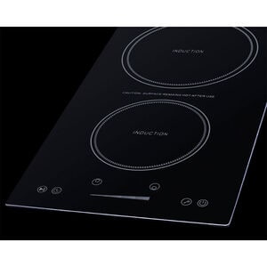 Summit 12 in. 2-Burner Induction Cooktop with Simmer Burner - Black, , hires