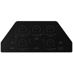 Cafe 36 in. 5-Burner Smart Electric Cooktop with Simmer Burner & Power Burner - Black, , hires