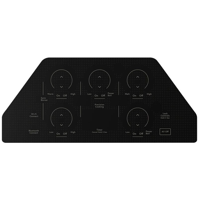 Cafe 36 in. 5-Burner Smart Electric Cooktop with Simmer Burner & Power Burner - Black, , hires