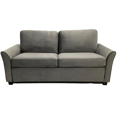 Primo Drake Full Sofa Bed - Velvet Grey | DRAKEFLUSBFR
