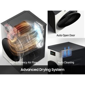 Samsung Bespoke 27 in. 5.3 cu. ft. Smart Electric Front Load Ventless All-in-One AI Combo with Heat Pump, Sanitize & Steam Cycle- Ivory, Ivory, hires