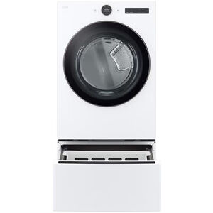 LG 27 in. 7.4 cu. ft. Smart Stackable Gas Dryer with AI Sensor Dry, TurboSteam, Sanitize & Steam Cycle - White, White, hires