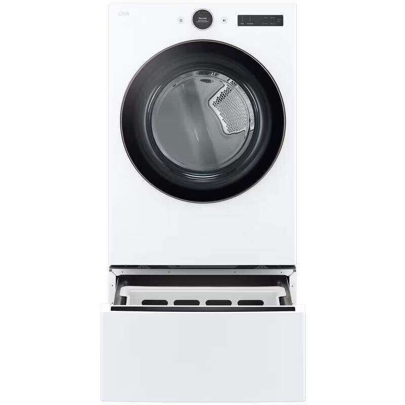 LG 27 in. 7.4 cu. ft. Smart Stackable Gas Dryer with AI Sensor Dry, TurboSteam, Sanitize & Steam Cycle - White, White, hires