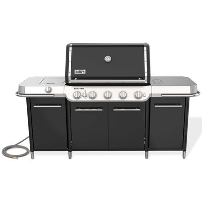 Weber Summit GC38 E Series 5-Burners Natural Gas Grill with Side Burner, Rotisserie & Smoker Box - Black | 1500090