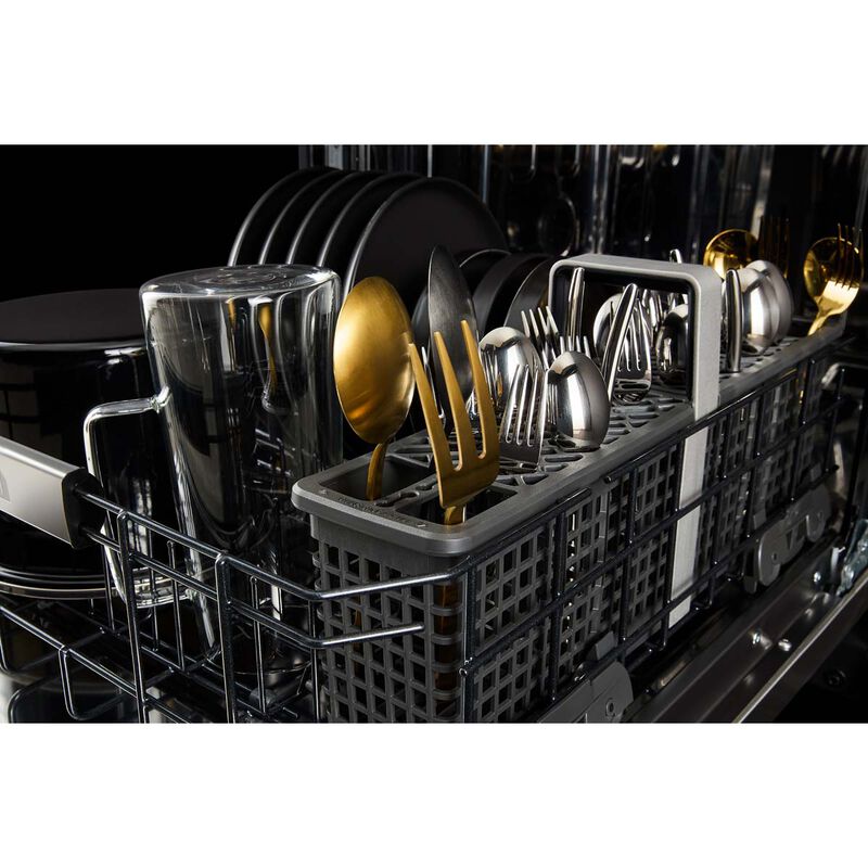 JennAir Noir 24 in. Top Control Dishwasher with 39 dBa Sound Level & 3rd-Rack - Stainless Steel, , hires
