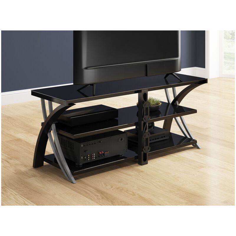 Living Style 54 in. TV Stand - Black, , hires