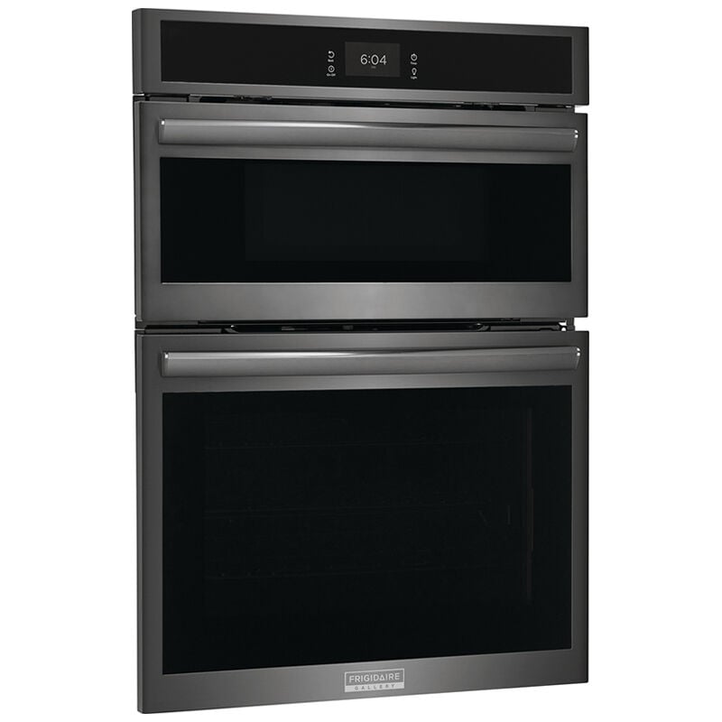Frigidaire Gallery 30 in. 7 cu. ft. Steam Electric Microwave/Wall Oven Combo with True European Convection - Black Stainless, Black Stainless, hires