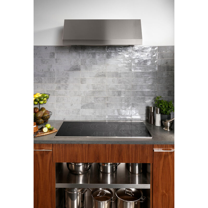 GE Profile 30 in. 5-Burner Smart Electric Cooktop with Simmer Burner & Power Burner - Black, , hires