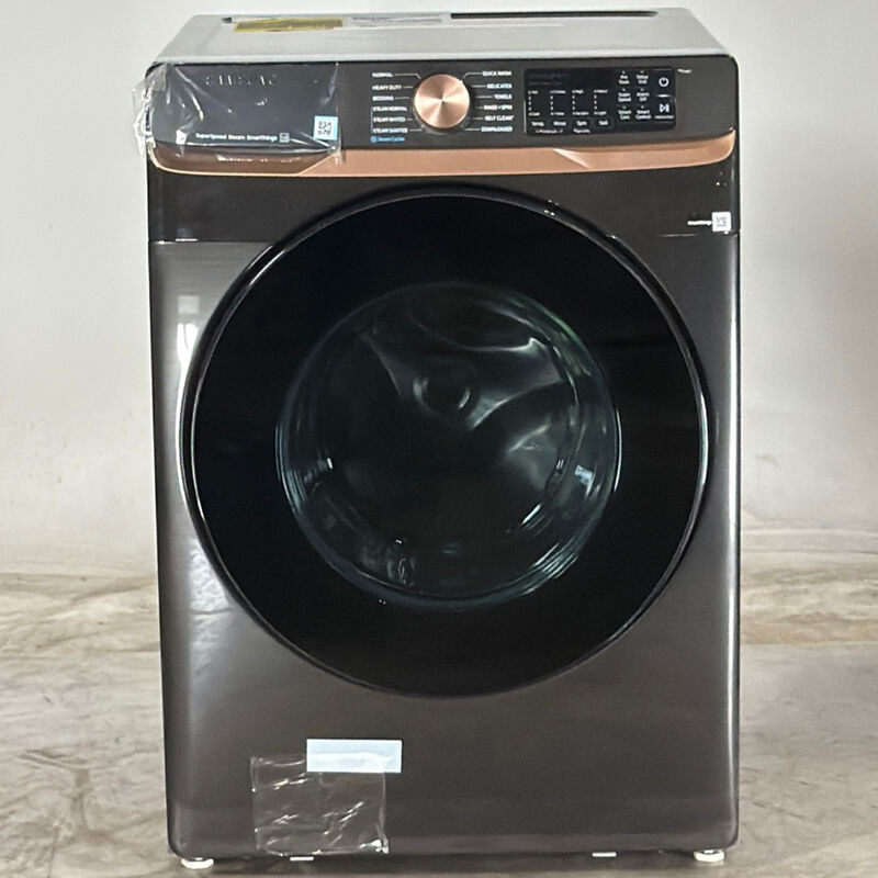 Samsung 27 in. 5.0 cu. ft. Smart Stackable Front Load Washer with Super Speed Wash, Sanitize & Steam Cycle - Brushed Black (Open Box Excellent Condition), , hires