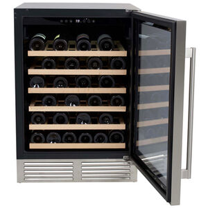 Avanti Designer Series 23 in. Undercounter Wine Cooler with Wood Racks, Single Temperature Zone & 51 Bottle Capacity - Stainless Steel, , hires