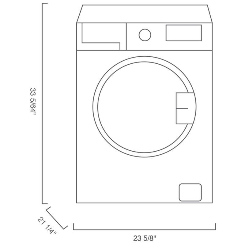 Blomberg 24 in. 1.9 cu. ft. Stackable Front Load Washer with Sanitize & Steam Wash Cycle - White, , hires
