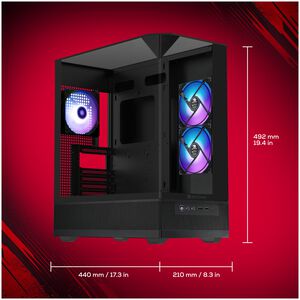 iBUYPOWER Element SE Gaming Desktop with AMD Ryzen 5 5500, 3.6 GHz, 6-Core CPU, NVIDIA GeForce RTX 3050, 6GB VRAM GPU, 16 GB RAM, 1 TB SSD & Windows 11 Home - Black, , hires