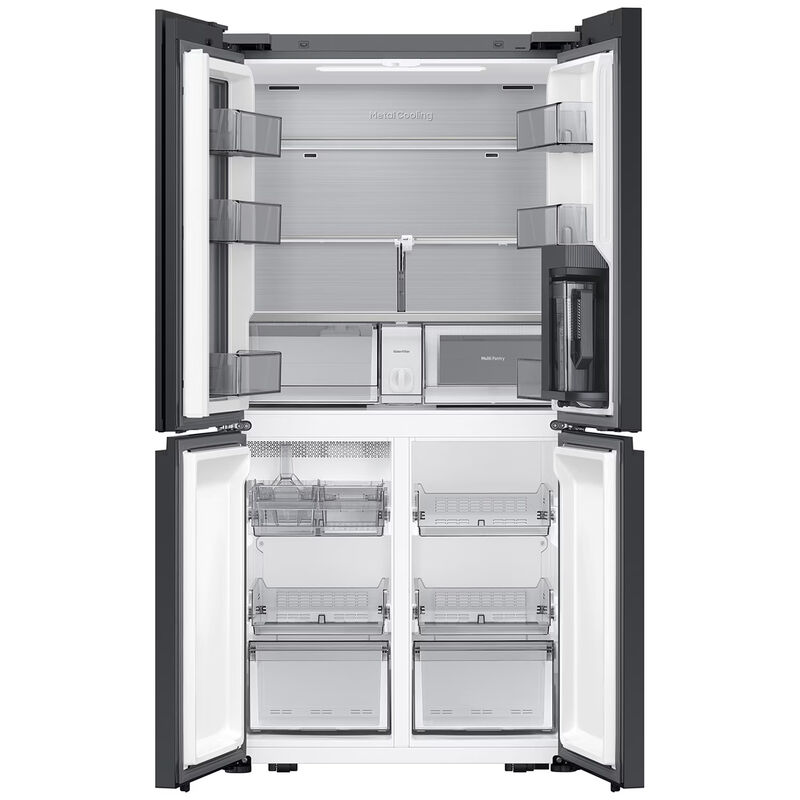 Samsung Bespoke 36 in. 22.8 cu. ft. Smart Counter Depth 4-Door French Door Refrigerator with Internal Water Autofill Pitcher - White Glass, White Glass, hires