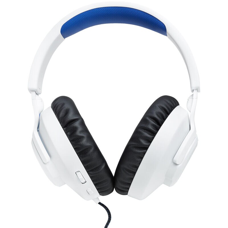 JBL Quantum 100P Wired Over-Ear Gaming Headset with Detachable Boom Mic - White, , hires