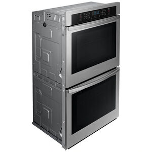 Samsung 30 in. 10.2 cu. ft. Smart Top Control Electric Double Wall Oven - Stainless Steel, Stainless Steel, hires