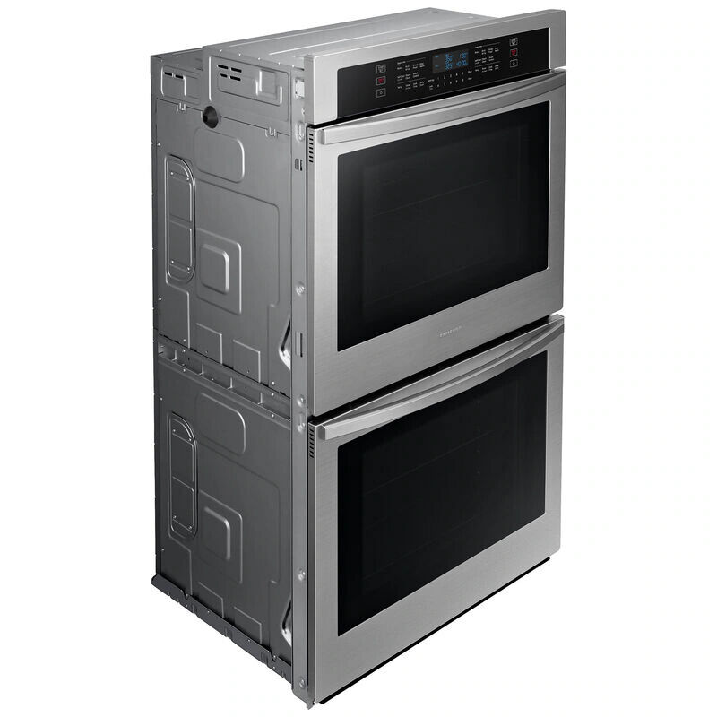 Samsung 30 in. 10.2 cu. ft. Smart Top Control Electric Double Wall Oven - Stainless Steel, Stainless Steel, hires