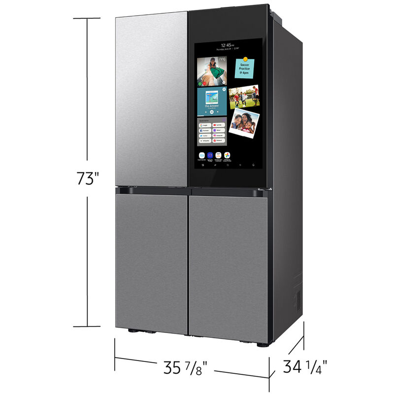 Samsung Bespoke 36 in. 28.6 cu. ft. Smart 4-Door Flex French Door Refrigerator with AI Family Hub+ & Internal Water Dispenser - Fingerprint Resistant Stainless Steel, Fingerprint Resistant Stainless, hires