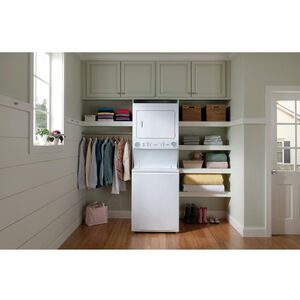 Frigidaire 27 in. Laundry Center with 3.9 cu. ft. Washer with 11 Wash Programs & 5.5 cu. ft. Gas Dryer & 10 Dryer Programs - White, , hires