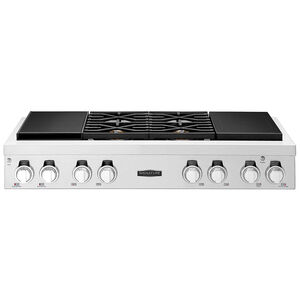 Signature Kitchen Suite 48 in. 6-Burner Smart Dual Fuel Rangetop with Sous Vide, Simmer & Power Burner - Stainless Steel, , hires