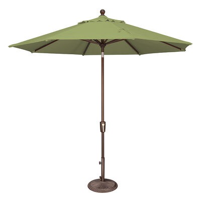 SimplyShade Catalina 9' Octagon Push Button Market Umbrella in Sunbrella Fabric - Ginkgo | SUM992A54011