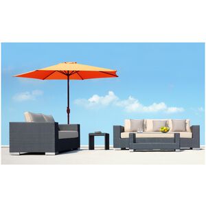 Panama Jack 9 Ft Patio Umbrella With Crank - Orange, , hires