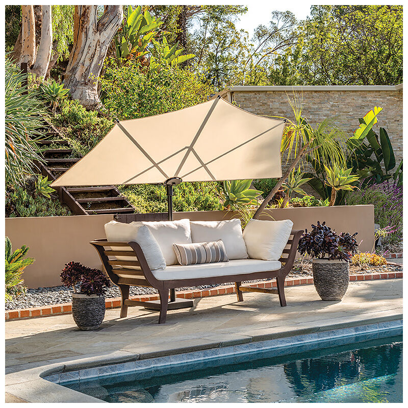 SimplyShade Amelia 9' Half Octagon Market Umbrella - Natural