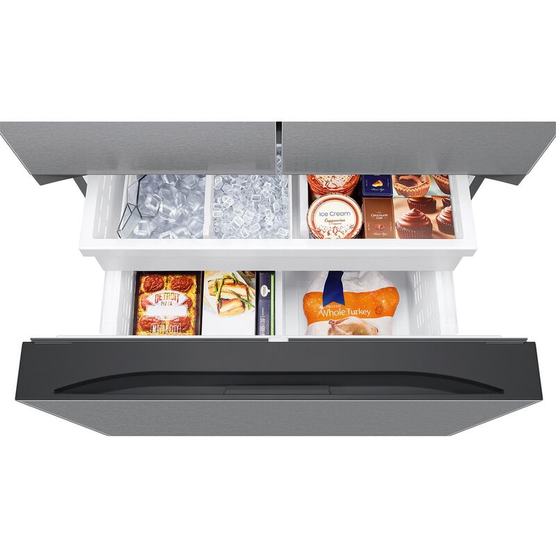 Samsung 36 in. 26.5 cu. ft. Smart Counter Depth French Door Refrigerator with Ice Maker - Fingerprint Resistant Stainless Steel, , hires