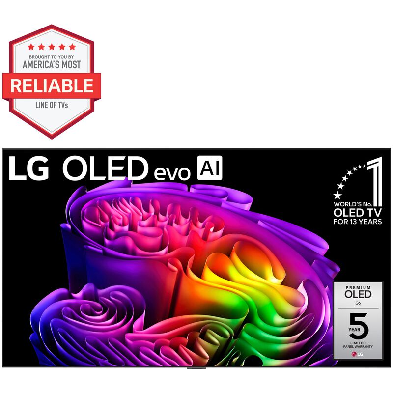 LG - 77" Class G6 Series OLED evo AI 4K UHD Smart webOS TV, , hires
