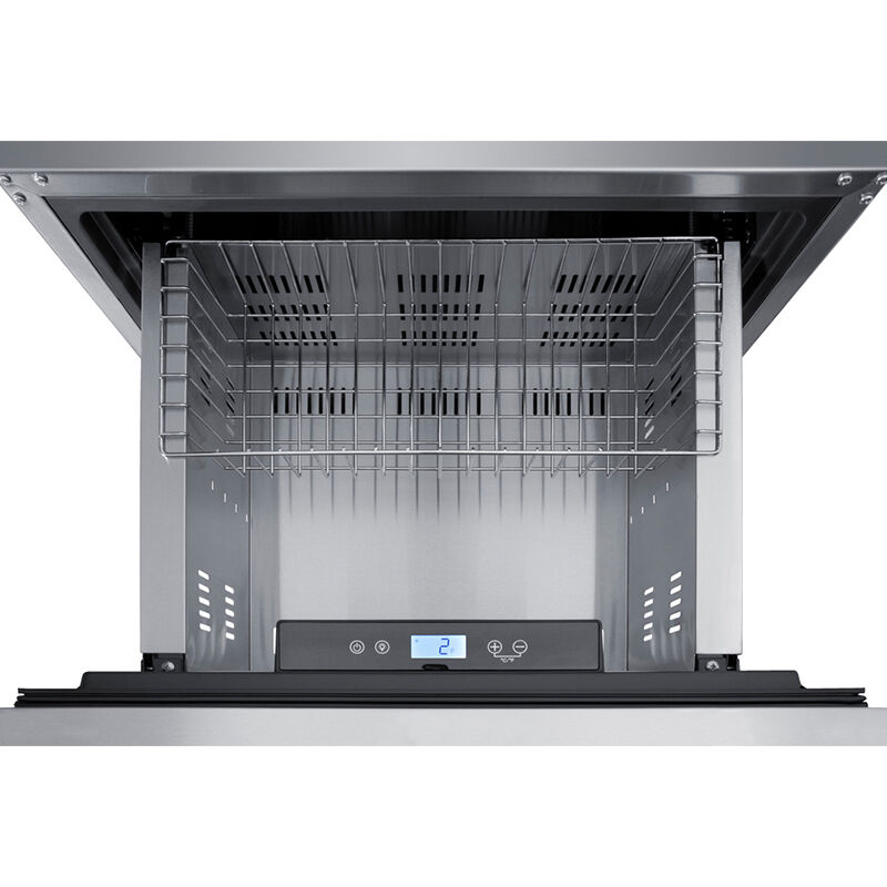 Summit 24 in. 3.5 cu. ft. Built-In Outdoor Frost Free Double Freezer Drawers - Custom Panel Ready, , hires