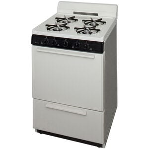 Premier 24 in. 2.9 cu. ft. Gas Range with Open Burners - Bisque, , hires