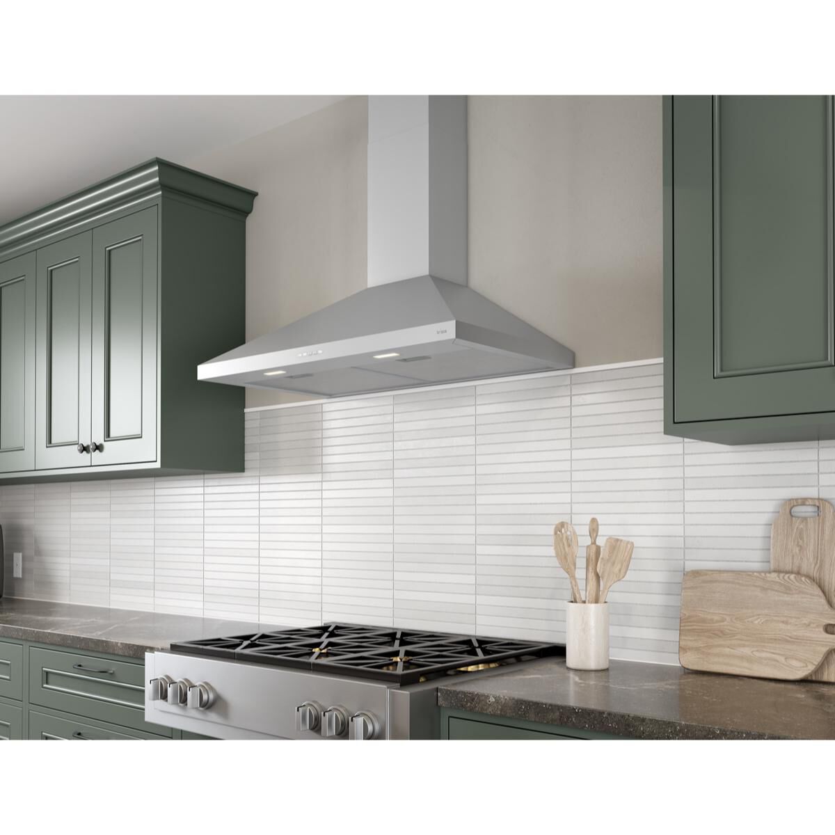 Zephyr 36 in. Convertible Chimney Style Range Hood with 600 CFM, 3