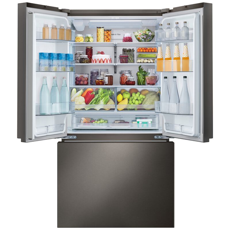LG 36 in. 26.5 cu. ft. Smart Counter Depth French Door Refrigerator with Internal Water Dispenser - Black Stainless Steel, , hires