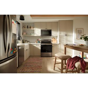 Whirlpool 30 in. 5.3 cu. ft. Air-Fry Standard Convection Electric Range with Radiant Burners - Black Stainless, , hires