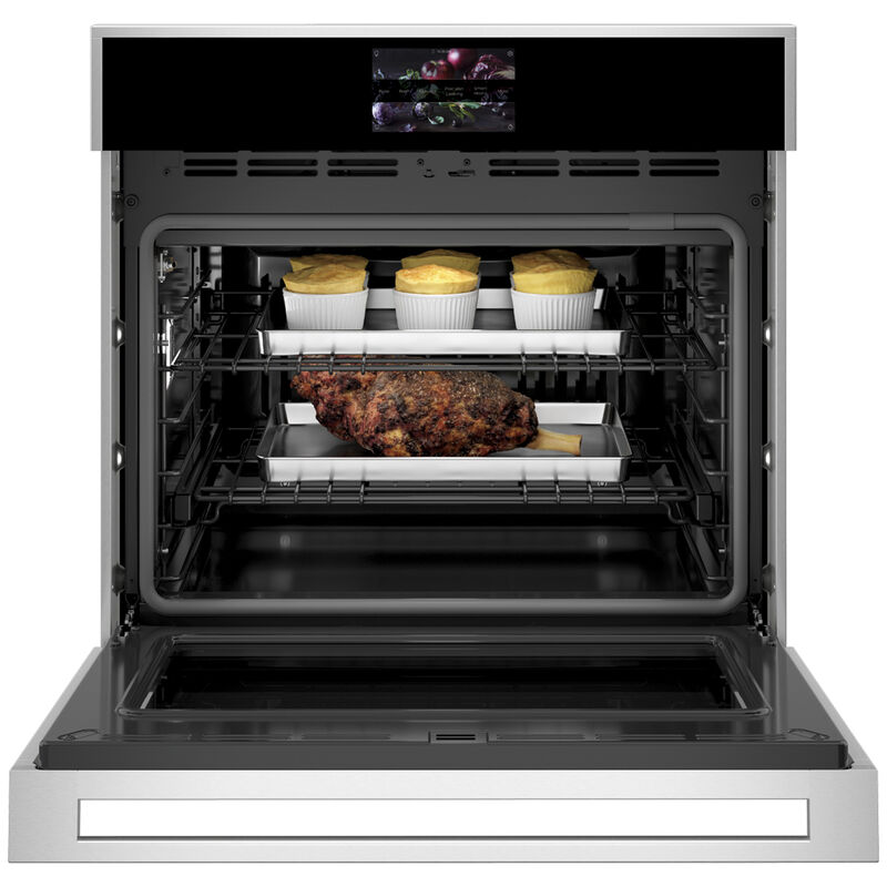 Monogram Minimalist Series 30 in. 5 cu. ft. Smart Speed Electric Single Wall Oven with True European Convection - Stainless Steel, , hires
