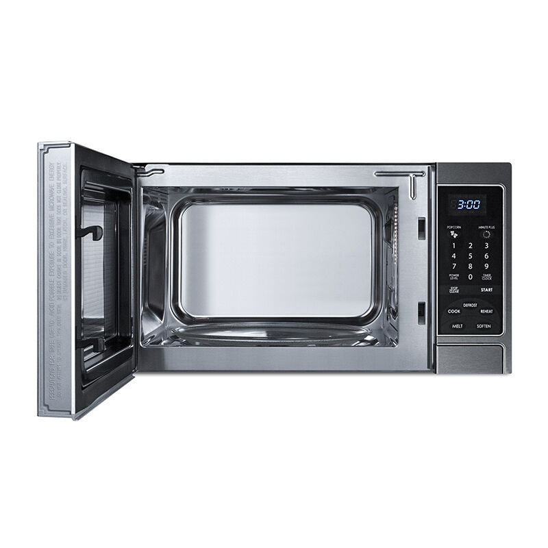 Summit 19 in. 0.9 cu. ft. 900W Countertop Microwave - Stainless Steel, , hires
